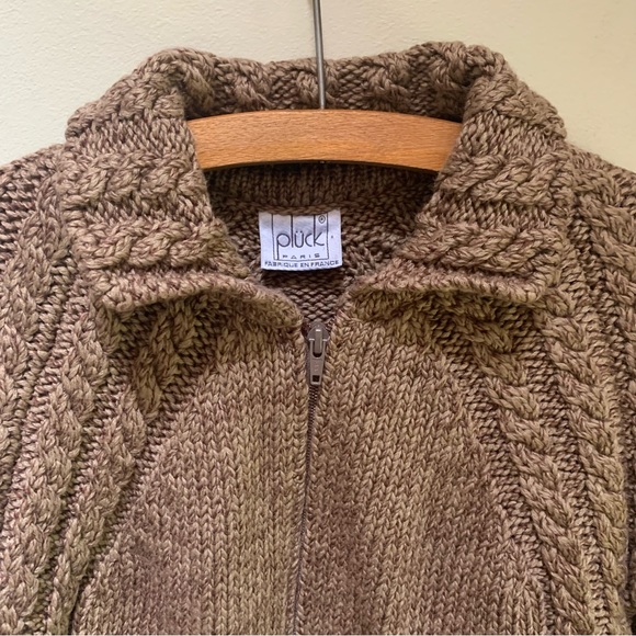 PLUCK Paris ~ 100% Pure New Wool Chunky Knit Sweater - Picture 3 of 11